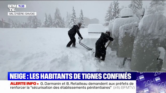 La situation est assez critique : Les habitants de Tignes confinés en raison des importantes chutes de neige
