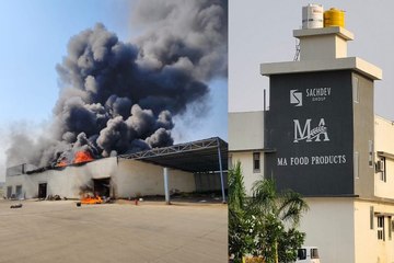 राईस मिल में लगी भीषण आग