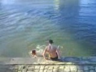 plongeon dans la charente en plein moi de février