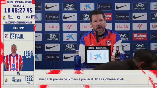 RUEDA de PRENSA del 'CHOLO' SIMEONE previa al LAS PALMAS vs ATLÉTICO de MADRID