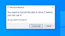 Solve Pendrive error - You need to format the disk in drive before you can use it