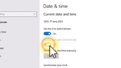 Solved - Unable to change TimeZone on laptop / PC Windows 10