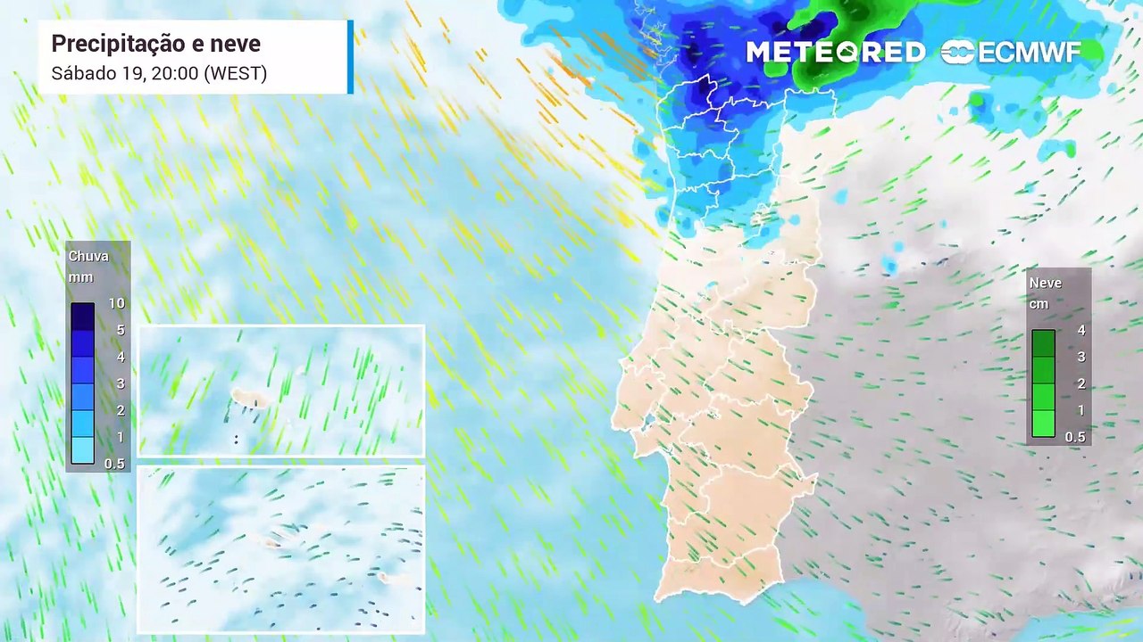 IPMA emite avisos de chuva, neve e agitação marítima para estes 12 distritos no fim de semana da Páscoa