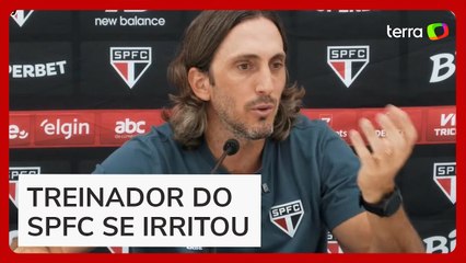 Zubeldía bate boca com repórter após São Paulo empatar com o Botafogo no RJ