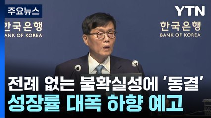 전례 없는 불확실성에 '동결'...성장률 대폭 하향 예고 / YTN