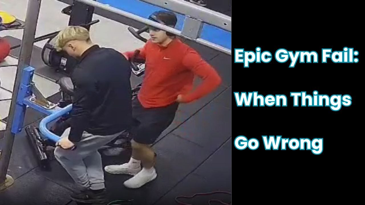 Lad gives it his all until the curved pull-up bar lets him down