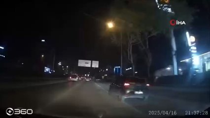 Makas atan araçlar, trafiği tehlikeye soktu