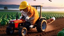 kucing ai yang pintar berkebun seperti manusia dan memasak sayuran lezat seperti koki propesional#kucingai#kucinglucu