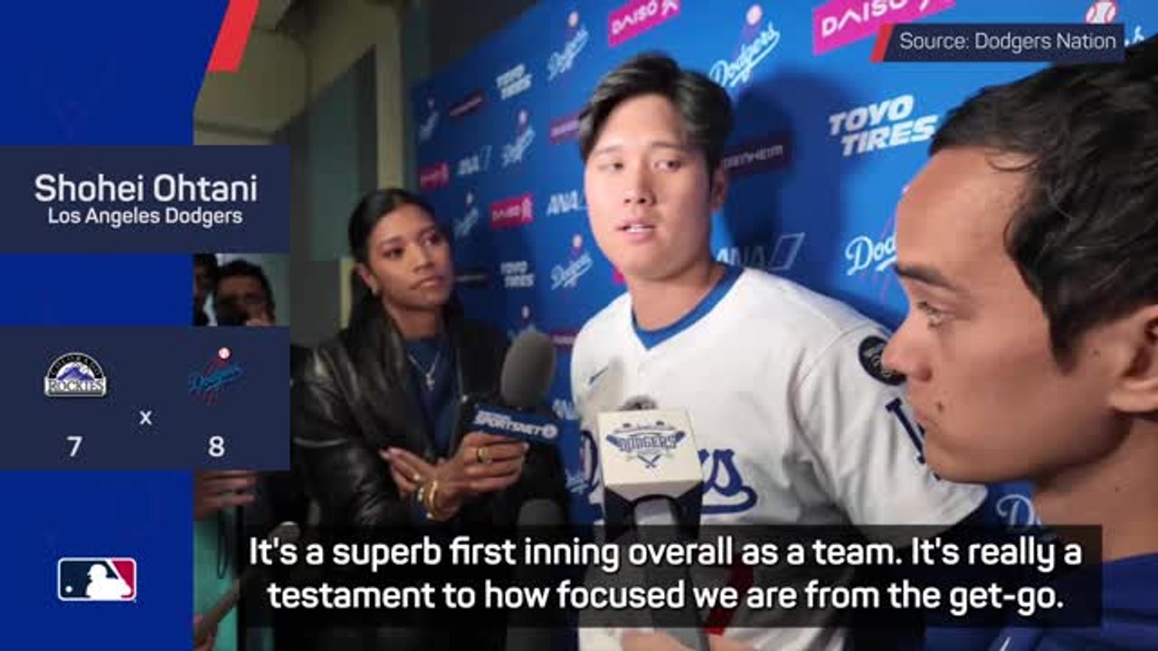 Ohtani happy with start to season after two-run game against Rockies