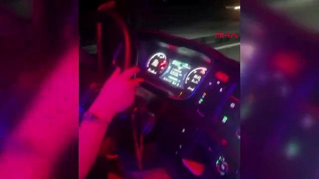 Pes dedirten manzara! TIR sürdürdü, bir de paylaştı