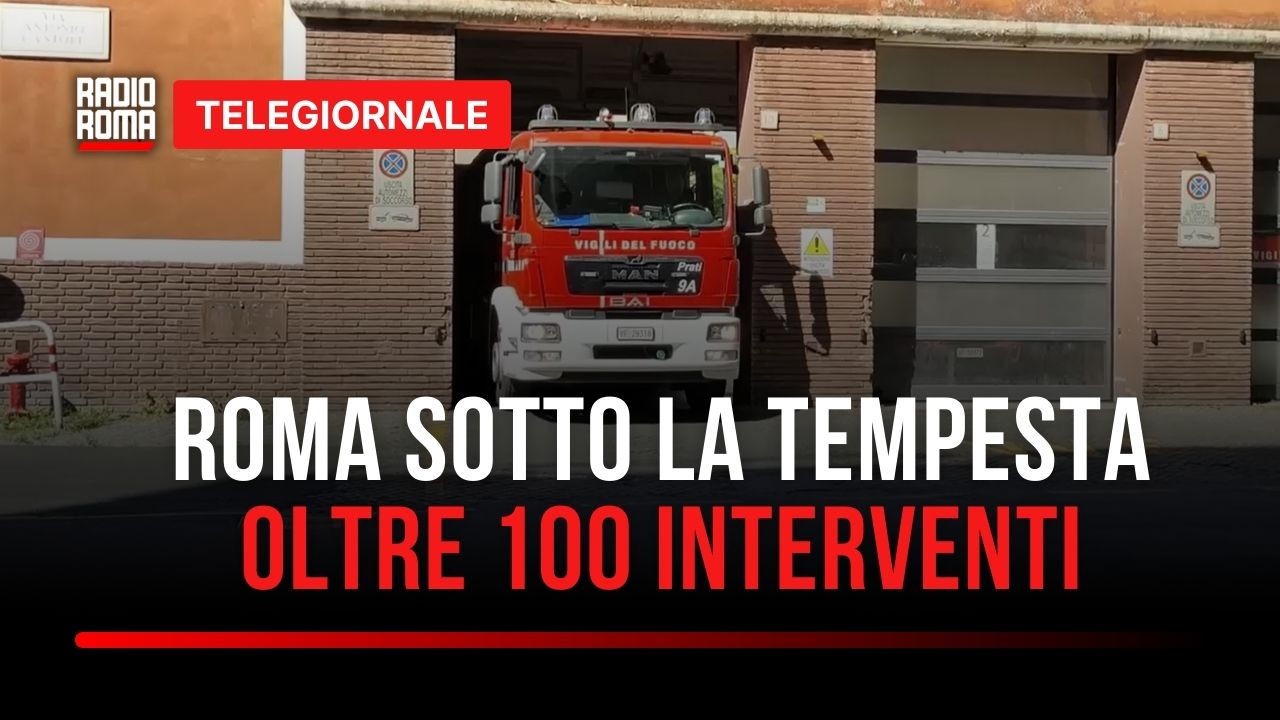 Video Roma nella morsa del maltempo, oltre 100 interventi dei Vigili del Fuoco