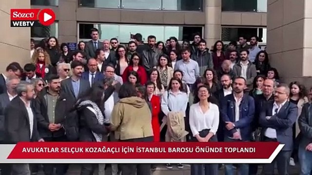 Avukatlar Selçuk Kozağaçlı için İstanbul Barosu önünde toplandı