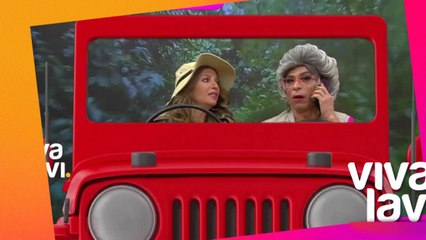 El exótico paseo de Gaby Quiroga y la Maestra Resurrección