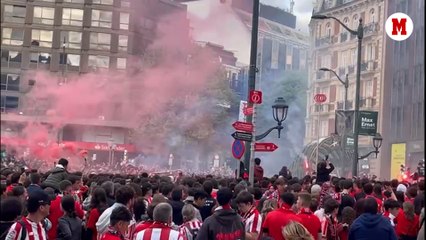 Espectacular despedida al Athletic camino de San Mamés