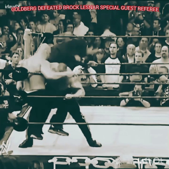 The Epic Clash: Goldberg Destroys Brock Lesnar with Special Guest Referee!