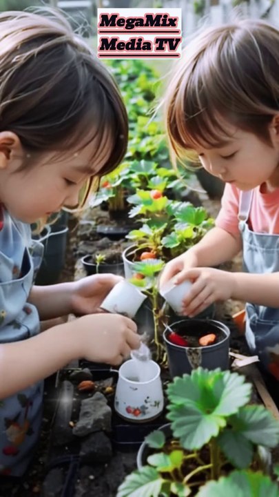 Boy & Girl Growing Dreams in Miniature Fields
