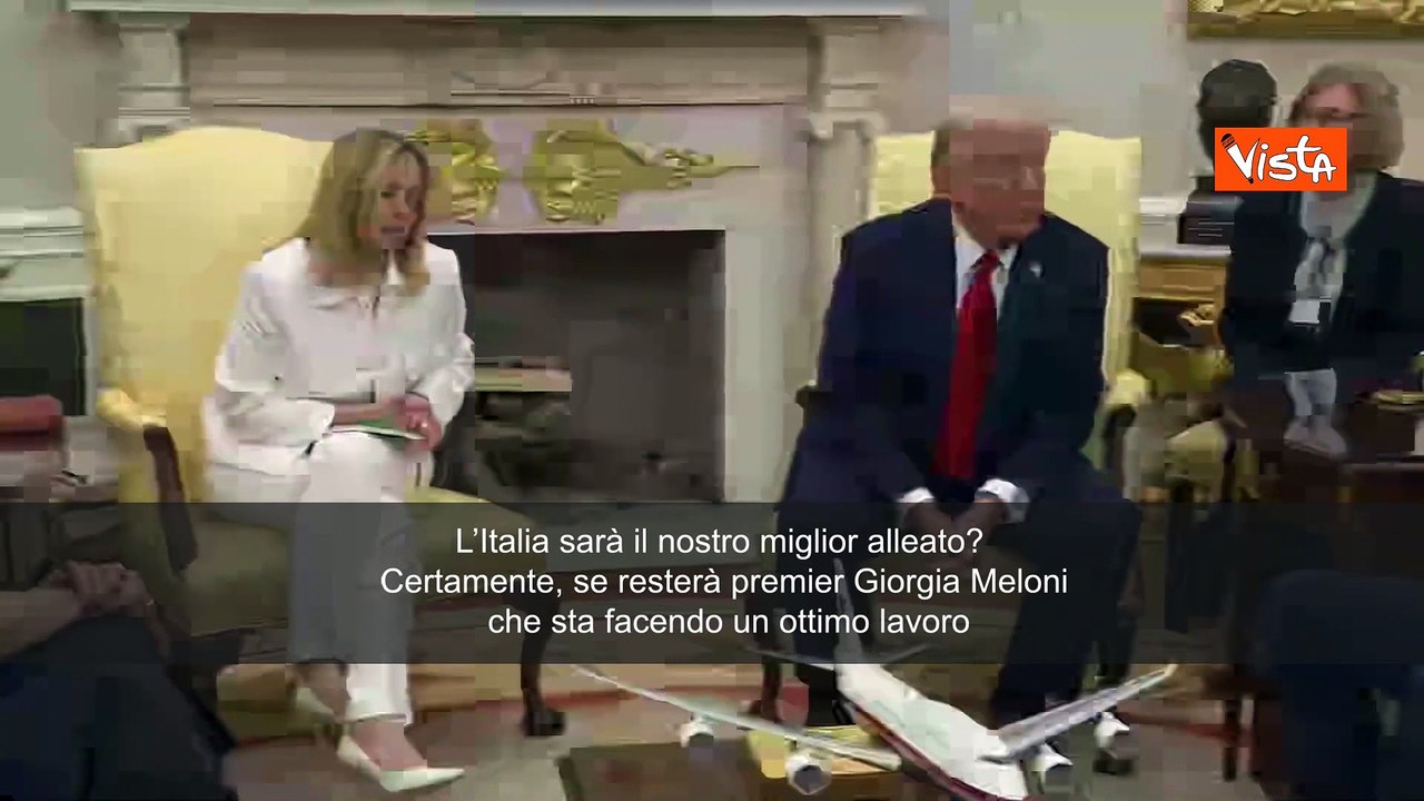 Trump: Italia miglior alleato? Se Meloni resta premier. La domanda di Vista al Presidente Usa