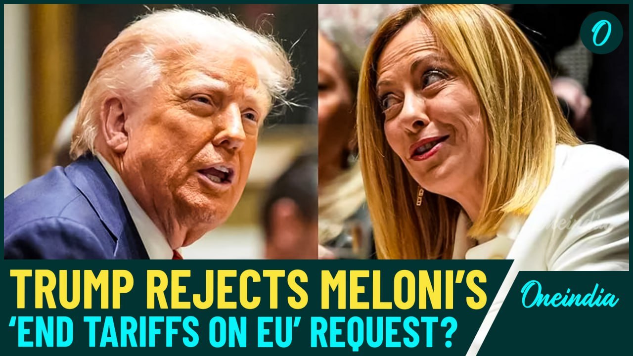 Trump Shuts Down EU Tariff Talks With Meloni Watching | Trump Refuses Tariff Relief, Says “No Rush”