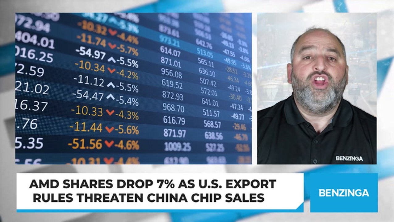 AMD Shares Drop 7% As U.S. Export Rules Threaten China Chip Sales