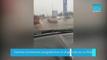 Camino Centenario anegado tras el chaparrón en La Plata
