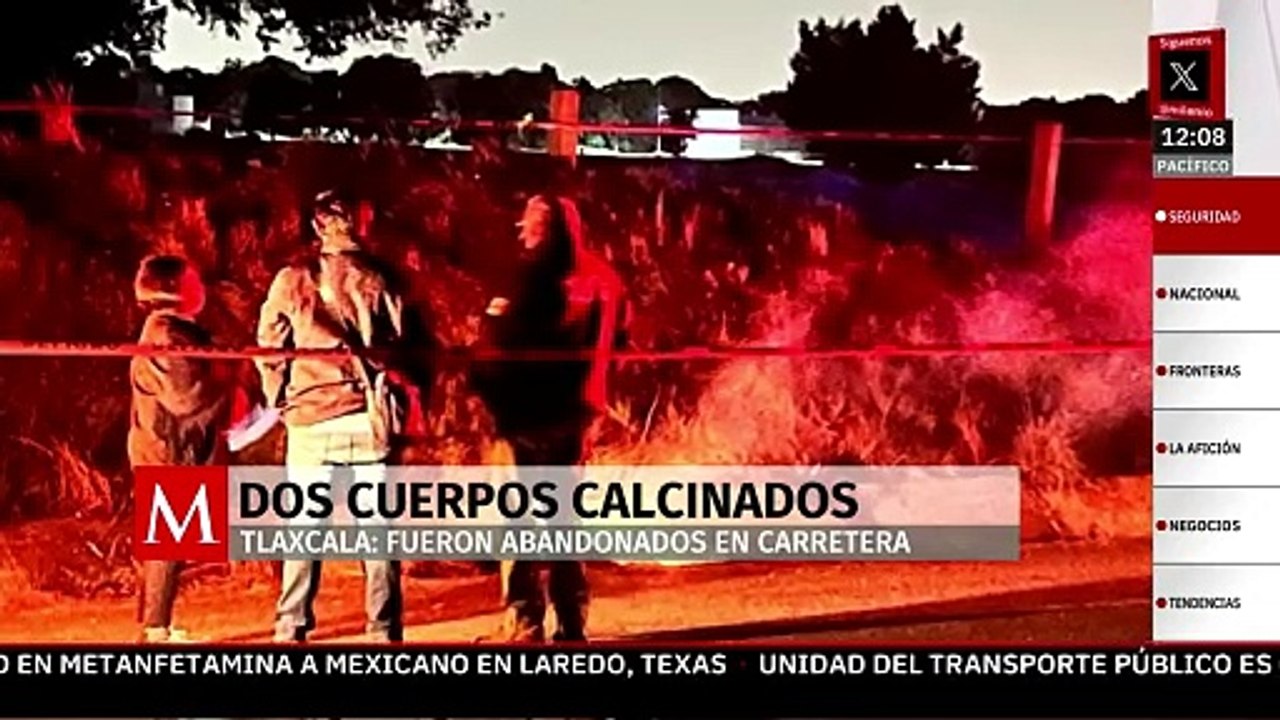 Localizan dos cuerpos calcinados a la altura de Tenancingo, Tlaxcala