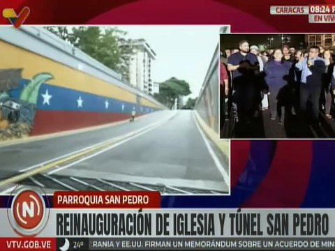 Autoridades de Caracas reinauguran iglesia y túnel en la parroquia San Pedro