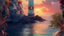 🗼✨ Beautiful Lighthouse by the Sea – Guiding Light & Coastal Calm 🌊🌅