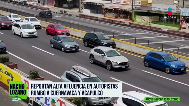 Así lució esta tarde la autopista México-Cuernavaca a la altura de Tres Marías: