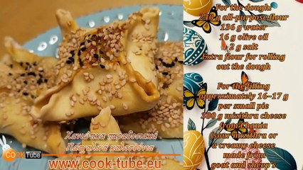 Χανιώτικα παραδοσιακά Πασχαλινά καλτσούνια Traditional salty Easter small pies (kaltsounia or kalitsounia) from Chania