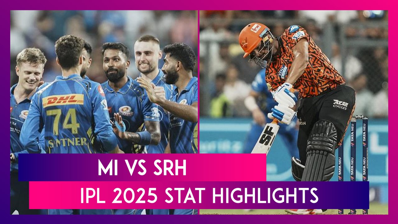 MI vs SRH IPL 2025 Stat Highlights: Will Jacks Powers Mumbai Indians To Second Straight Win