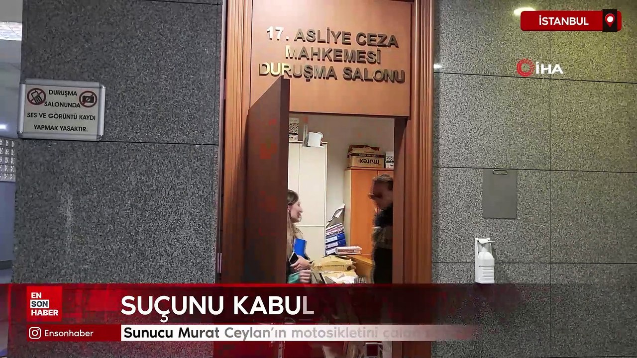 Sunucu Murat Ceylan’ın motosikletini çalan sanığa 2 yıl 1 ay hapis cezası