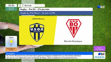 18/04/2025 - ici matin par ici Pays Basque en vidéo