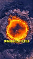 50-Year Burning Crater in the Desert🔥