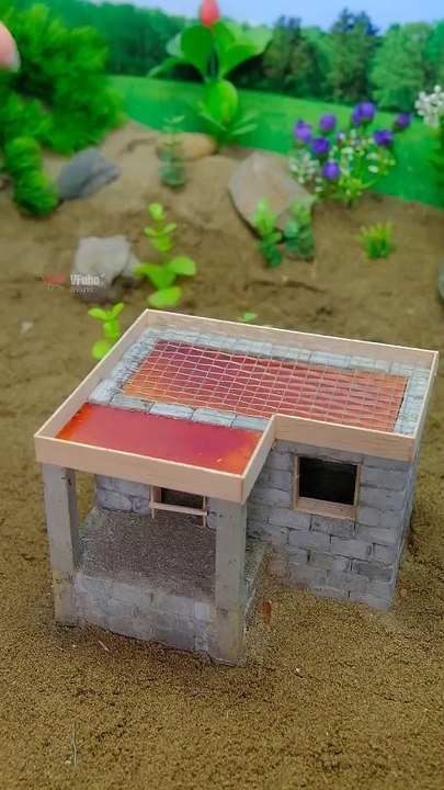Can You Build a 2 Story House with Mini Bricks in Just 24 Hours_  _miniature _shorts(1080P_HD)