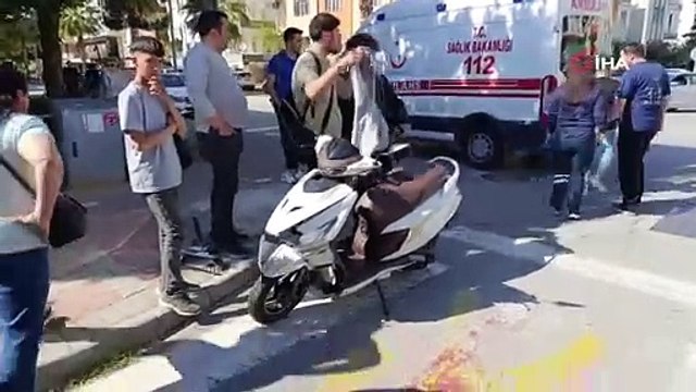 Otomobil ile çarpışan motosiklet sürücüsü yaralandı