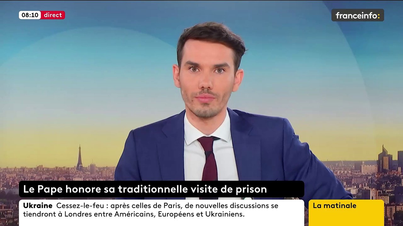 Le pape François, toujours convalescent, s'est rendu dans une prison du centre de Rome où il a rencontré des détenus, a annoncé le Vatican - VIDEO