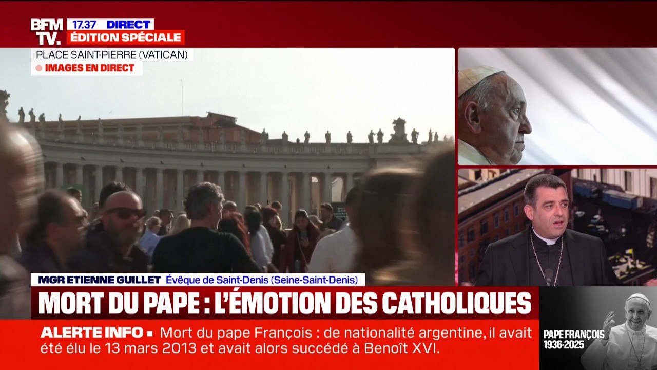 Mort du pape François: "Fierté d'être chrétien", beaucoup de jeunes se retrouvent dans ce message, assure Mgr Etienne Guillet évêque de Saint-Denis