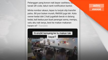 Dahlah makan sampai kenyang, bayar pula guna resit palsu
