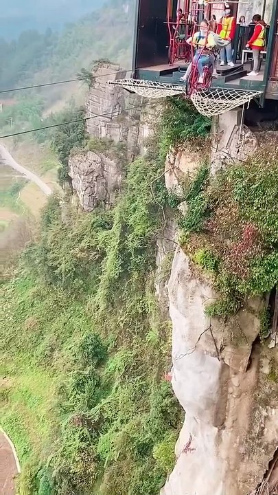 Bungee Jumping With Rope In Beautiful Place, _$ Asmr Bungee Jumping #shorts