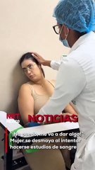 Ocurrió en una clínica donde la mujer, al ver la aguja, entró en pánico y terminó desplomándose. Personal médico actuó de inmediato.