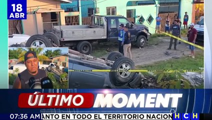 Conductor perece en aparatoso volcamiento en La Ceiba