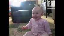 Baby Girl Laughing Hysterically at Dog Eating Popcorn _ Laughing Babies _ toddletale