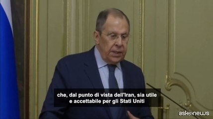 Iran, Lavrov: Mosca pronta a facilitare negoziato con Usa su nucleare