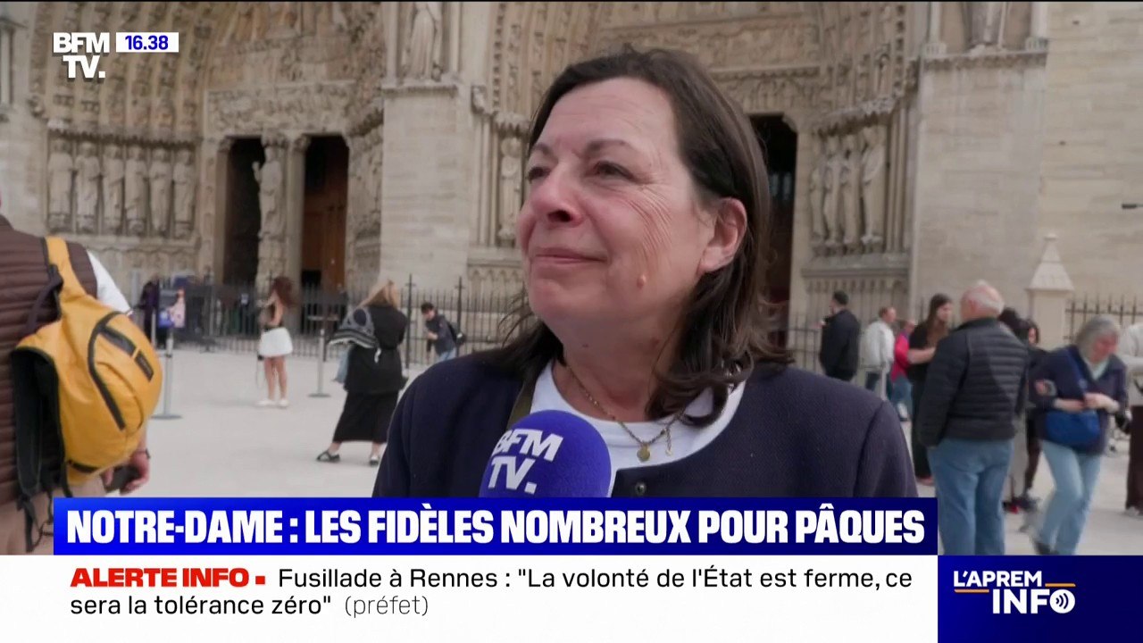 Pâques à Notre-Dame de Paris: "C'est merveilleux", apprécient les touristes