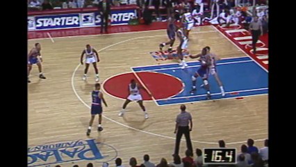 NBAHistory: Moments & Plays from 1992 Playoff Series between Knicks and Pistons