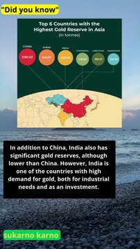 Which country has the highest foreign exchange gold reserves in Asia #news #ranking