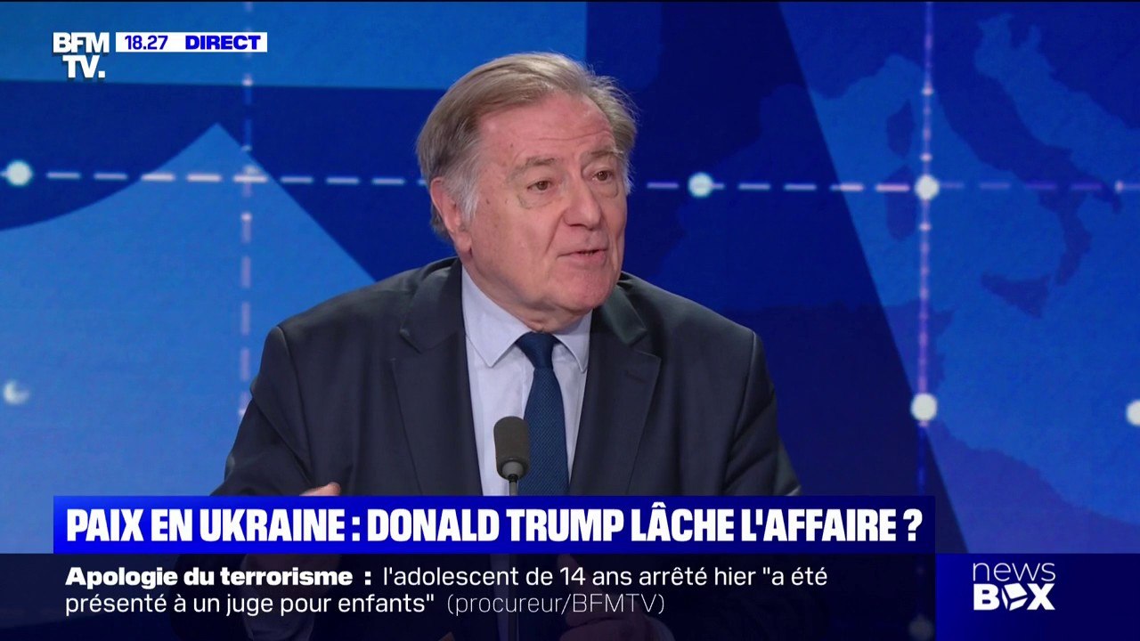 Possible retrait américain des négociations de paix en Ukraine: Claude Blanchemaison craint "une situation difficile" pour les Ukrainiens