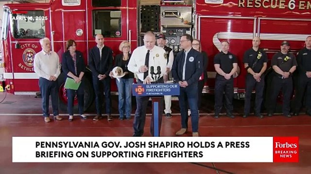 Gov. Josh Shapiro Holds A Press Briefing On Supporting Firefighters In Pennsylvania