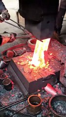 The process of hot forging!