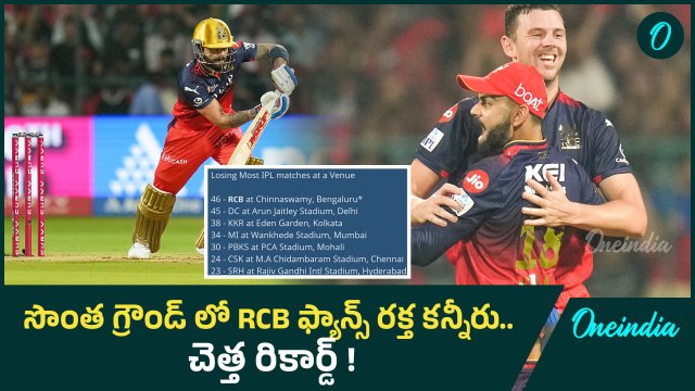 RCB Tops The List - Losing Most IPL Matches At a Venue | IPL 2025 | RCB Vs PBKS | Oneindia Telugu